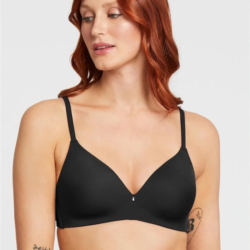 Montelle Lingerie Elegant Black Women's Bra with Rhinestone Charm - 38D - Picture 2 of 7